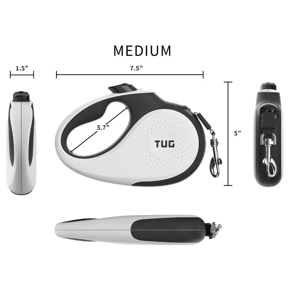 360° Tangle-Free Retractable Dog‎ Leash | 16 ft Strong Nylon Tape | One-Handed